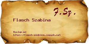 Flasch Szabina névjegykártya